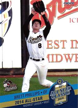 2014 Choice Midwest League All-Star #56 Brett Phillips Front