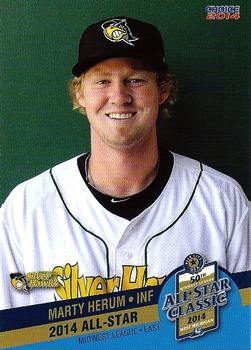 2014 Choice Midwest League All-Star #66 Marty Herum Front