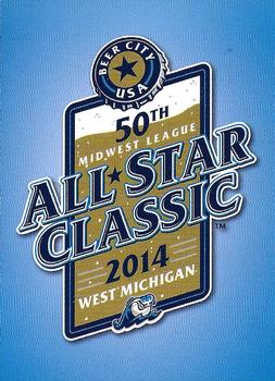 2014 Choice Midwest League All-Star #NNO Checklist Front