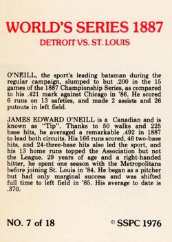 1976 SSPC 1887 World Series #7 Tip O'Neill Back