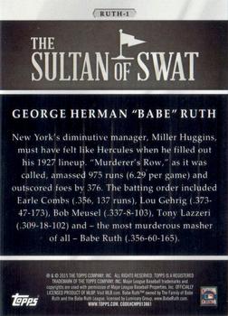2015 Topps - The Sultan of Swat #RUTH-1 Babe Ruth Back