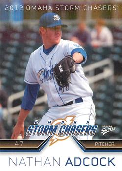 2012 MultiAd Omaha Storm Chasers #3 Nathan Adcock Front