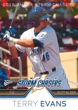 2012 MultiAd Omaha Storm Chasers #10 Terry Evans Front