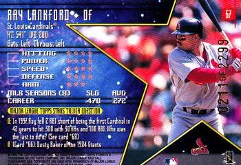 1998 Topps Stars - Gold #67 Ray Lankford Back