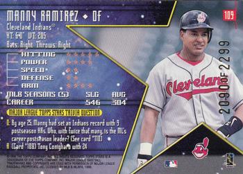 1998 Topps Stars - Gold #109 Manny Ramirez Back
