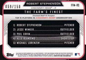 2015 Bowman - The Farm's Finest Minis Blue Shimmer Refractor #FFM-RS Robert Stephenson Back
