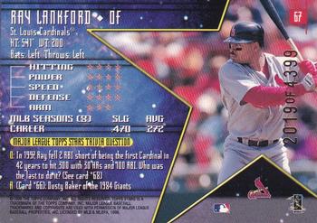 1998 Topps Stars - Silver #67 Ray Lankford Back