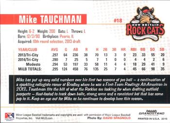 2015 Grandstand New Britain Rock Cats #NNO Mike Tauchman Back
