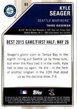 2015 Bowman's Best #51 Kyle Seager Back