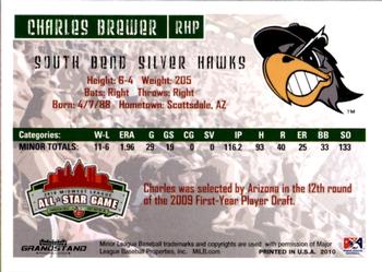 2010 Grandstand Midwest League All-Star Game Eastern Division #NNO Charles Brewer Back