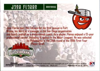 2010 Grandstand Midwest League All-Star Game Eastern Division #NNO Jose Flores Back