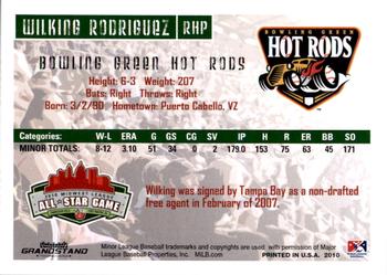 2010 Grandstand Midwest League All-Star Game Eastern Division #NNO Wilking Rodriguez Back