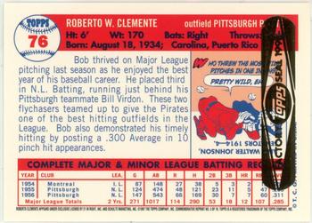1998 Topps - Roberto Clemente Commemorative Reprints Factory Sealed #3 Bob Clemente Back