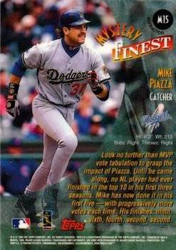 1998 Topps - Mystery Finest Bordered Refractors #M15 Mike Piazza Back