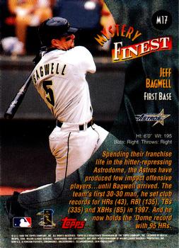 1998 Topps - Mystery Finest Bordered Refractors #M17 Jeff Bagwell Back