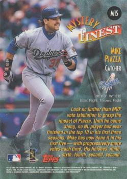 1998 Topps - Mystery Finest Borderless #M15 Mike Piazza Back