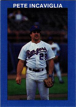 1987 Big Apple Pete Incaviglia (unlicensed) #NNO Pete Incaviglia Front