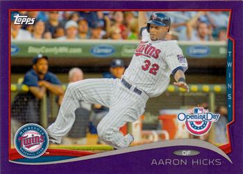 2014 Topps Opening Day - Purple #17 Aaron Hicks Front
