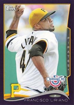 2014 Topps Opening Day - Purple #59 Francisco Liriano Front