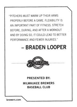 2009 Milwaukee Brewers Police #NNO Braden Looper Back