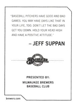 2009 Milwaukee Brewers Police #NNO Jeff Suppan Back