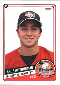 2013 Choice Tri-City ValleyCats #28 Andrew Thurman Front