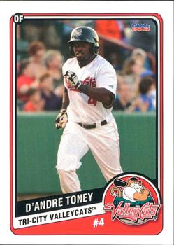 2013 Choice Tri-City ValleyCats #29 D'Andre Toney Front