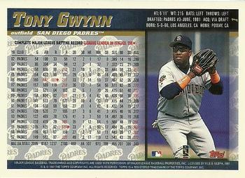 1998 Topps - Minted in Cooperstown #1 Tony Gwynn Back
