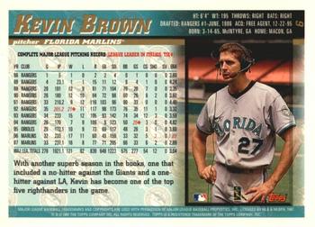 1998 Topps - Minted in Cooperstown #6 Kevin Brown Back