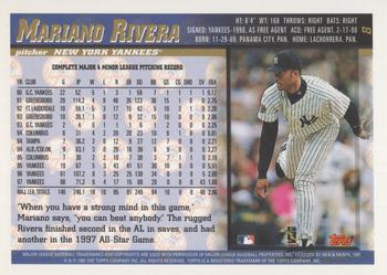 1998 Topps - Minted in Cooperstown #8 Mariano Rivera Back