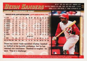 1998 Topps - Minted in Cooperstown #10 Deion Sanders Back