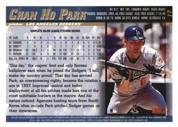 1998 Topps - Minted in Cooperstown #17 Chan Ho Park Back