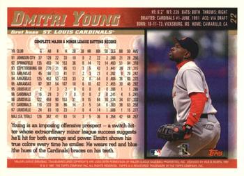 1998 Topps - Minted in Cooperstown #22 Dmitri Young Back