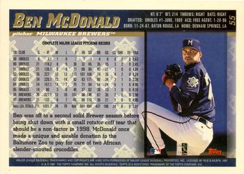 1998 Topps - Minted in Cooperstown #55 Ben McDonald Back