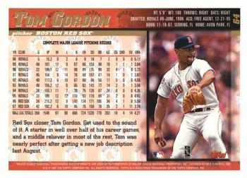 1998 Topps - Minted in Cooperstown #64 Tom Gordon Back