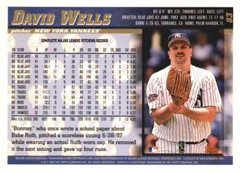 1998 Topps - Minted in Cooperstown #83 David Wells Back