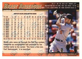 1998 Topps - Minted in Cooperstown #91 Brady Anderson Back