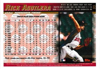 1998 Topps - Minted in Cooperstown #95 Rick Aguilera Back