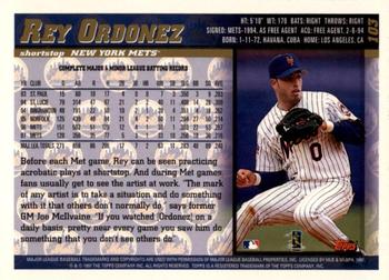 1998 Topps - Minted in Cooperstown #103 Rey Ordonez Back