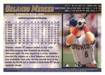 1998 Topps - Minted in Cooperstown #119 Orlando Merced Back