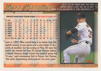 1998 Topps - Minted in Cooperstown #165 Mike Mussina Back