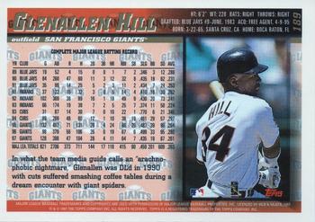 1998 Topps - Minted in Cooperstown #189 Glenallen Hill Back