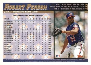 1998 Topps - Minted in Cooperstown #233 Robert Person Back