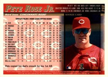 1998 Topps - Minted in Cooperstown #240 Pete Rose Jr. Back