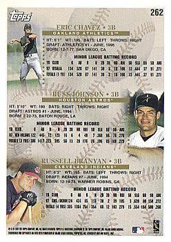 1998 Topps - Minted in Cooperstown #262 Eric Chavez / Russ Johnson / Russell Branyan Back