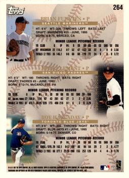 1998 Topps - Minted in Cooperstown #264 Brian Fuentes / Matt Clement / Roy Halladay Back