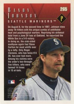1998 Topps - Minted in Cooperstown #265 Randy Johnson Back