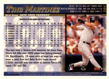 1998 Topps - Minted in Cooperstown #284 Tino Martinez Back