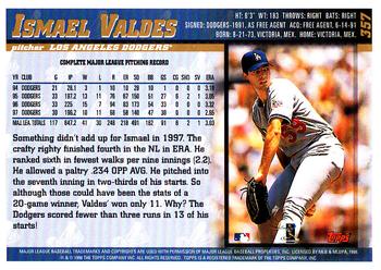 1998 Topps - Minted in Cooperstown #357 Ismael Valdes Back