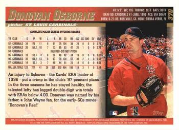 1998 Topps - Minted in Cooperstown #370 Donovan Osborne Back